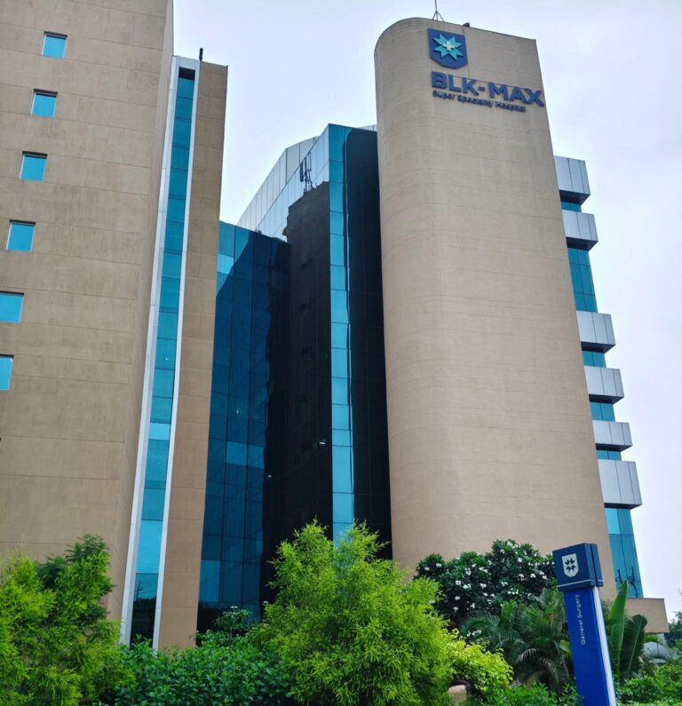BLK-Max Super Speciality Hospital, New Delhi — hospital building exterior